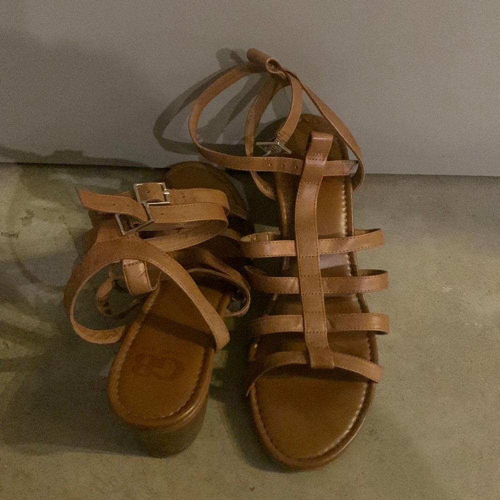 Gianni Bini Brown Heeled Sandals